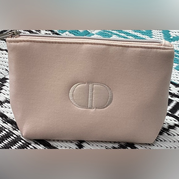 Brand New W/O Box CHRISTIAN DIOR Pink Jersey Pouch/Cosmetics Clutch. - Picture 1 of 5